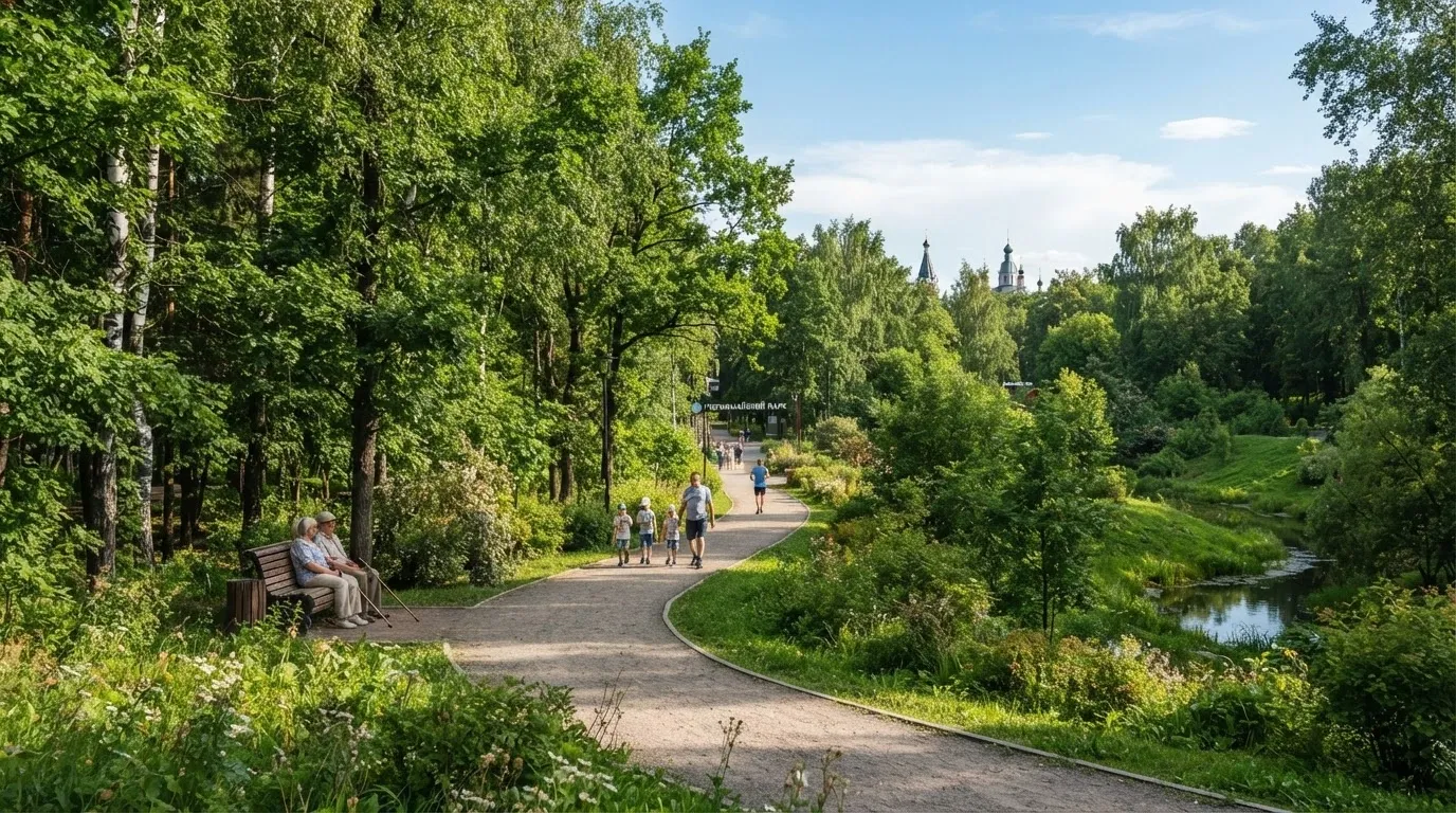 Park and outdoor spaces in Omsk