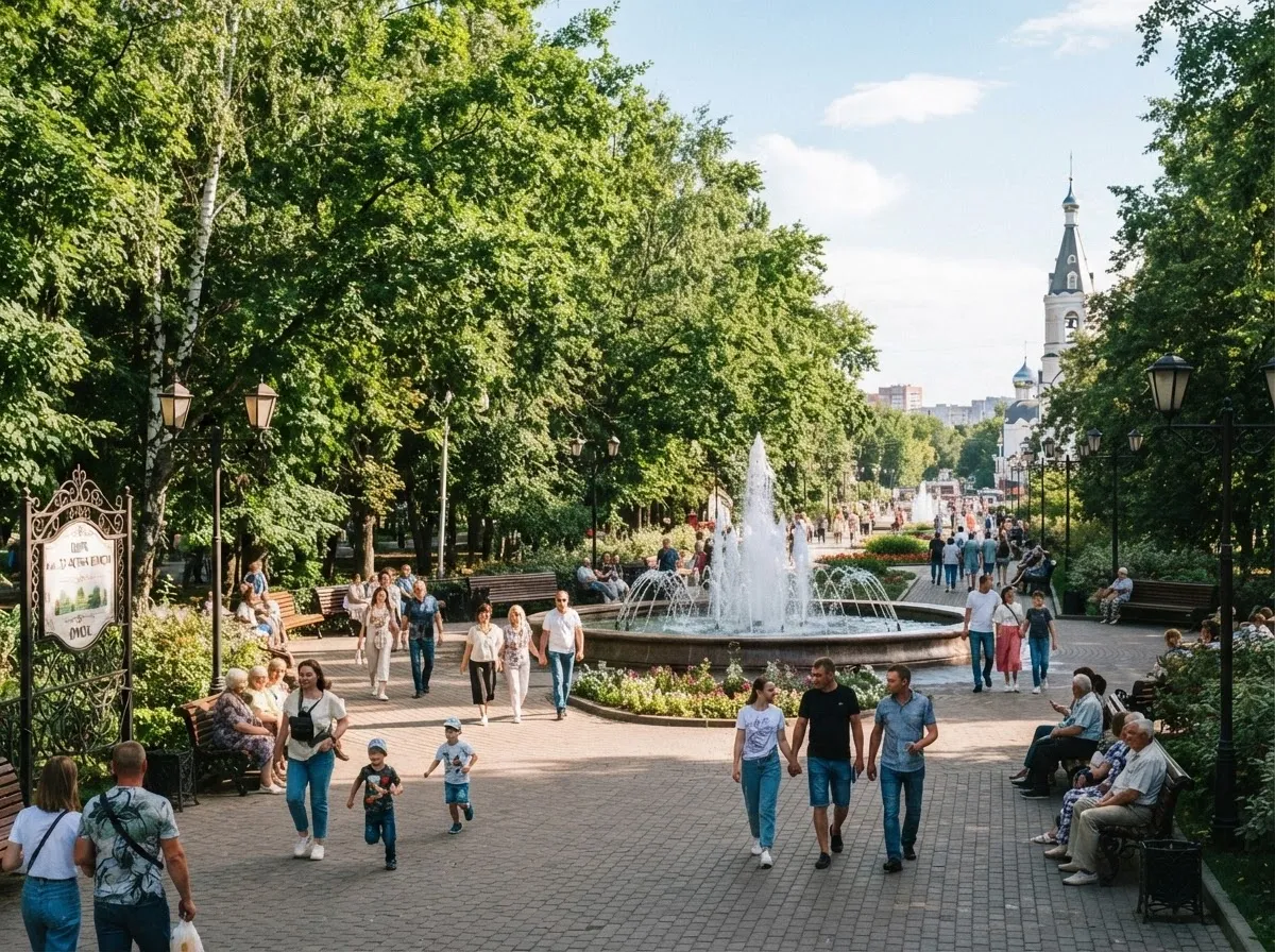City park in Omsk