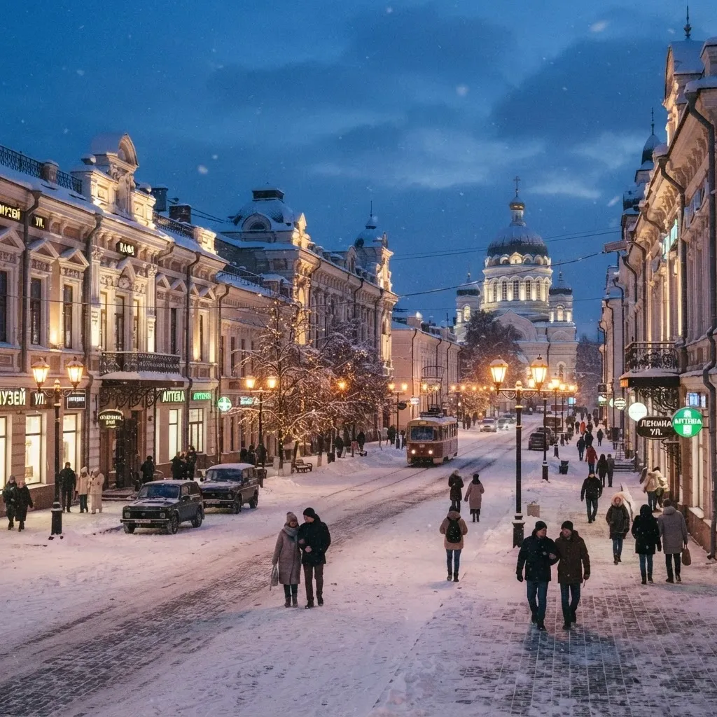 Omsk winter street